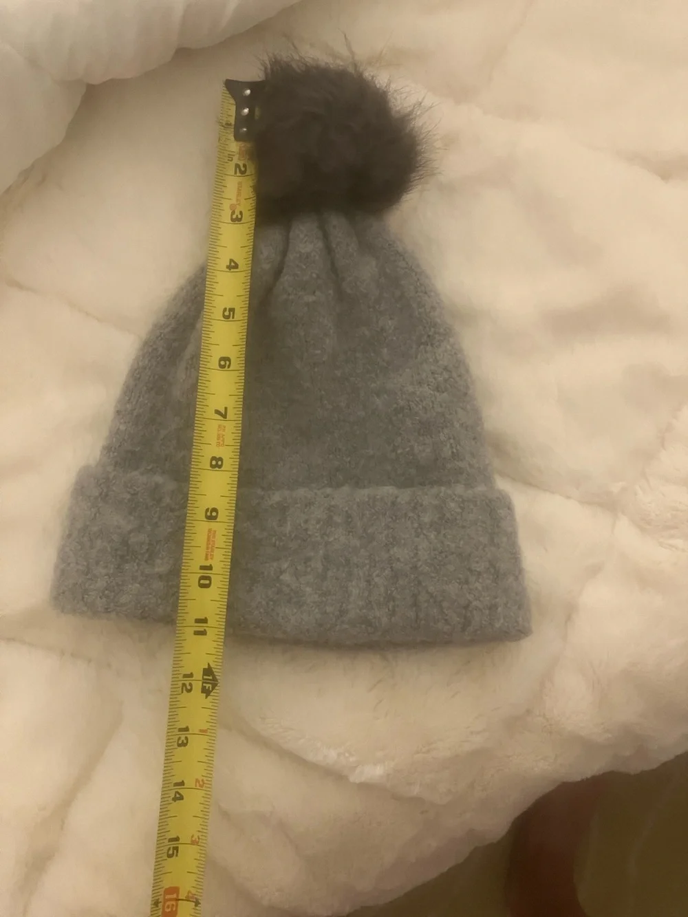 L.L. Bean Gray Knit Pom-Pom Beanie
